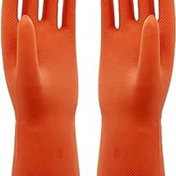 Robustt Heavy Duty Rubber Hand gloves (1 Pair) for Dishwashing, gardening, kitchen cleaning-26