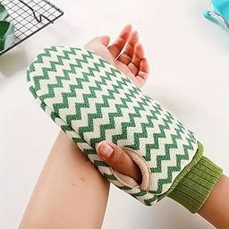 AUXA Exfoliating Gloves | Premium Soft Body Scrubbing Gloves for Men and Women | Cleanse Dead or Dry Skin | 1 Piece (Green)-image-83