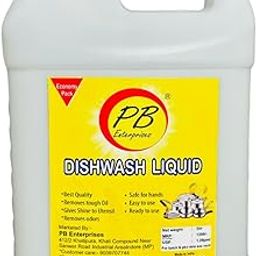 PB Enterprises 5L Natural Dishwashing Liquid - Lemon | Liquid Refill, Dishwash Gel, Dishwasher, Cut Through Grease, Utensil Cleaner, Dish Soap for Home & Kitchen, Safe On Hands-image-65