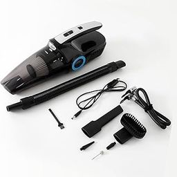 Kuber Industries Small Vacuum Cleaner for Dust - Wireless Portable Air Duster & Cleaning Machine for Sofa, Bed, Car, Home - with 6 Accessories -Black-image-22