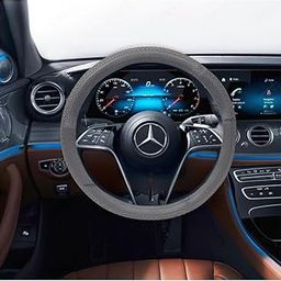 CARIZO Car Steering Wheel Cover | Microfiber Leather | Breathable, Anti Slip | Odourless | Mesh Series | Grey for Hyundai Grand i10 Nios-image-61