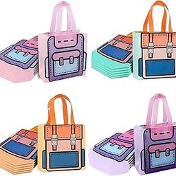 Birthday Popper Goody Bags (Schoolbag Pattern) as Birthday Return Gifts for Kids - Set of 20 - Size: 22 x 22 cm -with Handles - Candy Treat Gift Bags-image-48