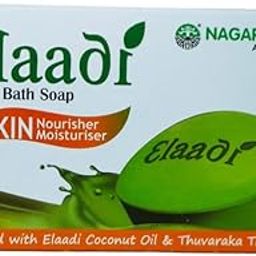 Elaadi Herbal Bath Soap Nagarjuna, Skin Nourisher and Moisturiser, Enriched with Coconut Oil and Thuvaraka Thailam | 75gm(Pack of 4)-image-42