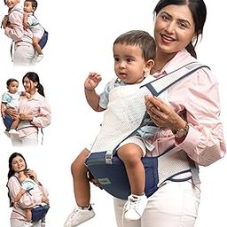 BAYBEE Flownest Baby Carrier for 0 to 3 Years baby | Baby Carry Bags with 6 Carry Position, Adjustable Strap & Breathable Mesh | Kangaroo Bag for Back Support, 30° Inclined Padded Non Slip Hip Seat Baby Carrier-image-45