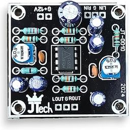 2 Channel Stereo Gainer With Noise Filter|Use in USB-AUX-TV-DTH-Mobile-Amplifying Signals|Sound Booster for Low Volume | 12V DC| Individual Gain Adjustment Controls.4558IC Model-12