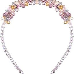 1 Pcs Multicolored Stones Flower Crystal Tiara And Pearls Fancy Hair Bands Stylish Headwear Handmade Hair Bands For Women Girls Children Kids And Teenagers-picture-43