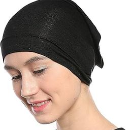 Women's Cotton Ninja Stretch Jersey Coverage Black Scarf Hijab Cap Under Head Scarf-image-4
