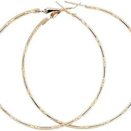 Stylish Round Hoop Earrings with Omega Closure; Best Gift For Girls Women On Birthday Anniversary Valentine Occasions (Gold)-image-42