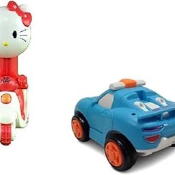 Joy Mates Cute Hello Kitty Style Scooter Toy for Kids – Red & White – Push and Go Ride-On Animal Character Toy for Toddlers-image-21