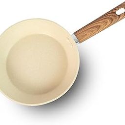 Lemonzza Premium Non-Stick Frying Pan with Wooden Handle | Marble Coated Round Cooking Pan for Gas Stove | Lightweight & Durable | Easy to Clean | Ideal for Daily Use (20 CM)-image-49