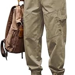 Men's Cargo Pants with 6 Pockets, Premium Cotton Drawstring Trousers, Comfortable Casual Workwear Joggers, Stretchable Track Pants for Office and Parties-picture-11