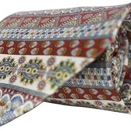 Bohemian Pattern Necktie – Multi-Colour Floral & Paisley Design | 4-Inch Width-image-14