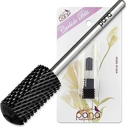USA Pana 3/32" Safety Nail Carbide - Smooth Round Top Large Barrel Head for Electric Dremel Drill Machine - Grit Size: (5XC to Extra Fine) (Coarse, Large Barrel - DLC Black)-image-54