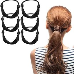 INHEAVEN 6 PCS Hair Ties Wig Elastic Rope Imitation Head Ropes Ponytail Holders Hair Bands for Women Girls Teens Hair Accessories (black)-image-76