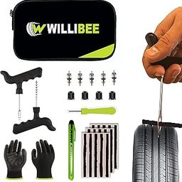WILLIBEE 9-in-1 Tool Set (Pack of 15 Strips), Tubeless Tyre Puncture Repair Kit for Car, Bike, Scooter & SUV (with Storage Bag) | Universal Emergency Tyre Fix Tool Set, Flat Tire Puncher Repair Kit.-6