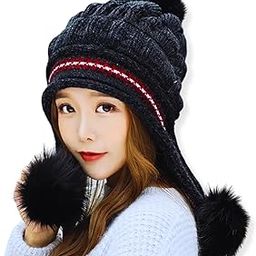 Tomorrow Women's Winter Woolen Beanie Cap and Neck Scarf Warmer Set Snow Proof, Inside Fur, Warm Woolen Cap for Women, Girl's-4