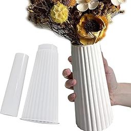 SNOOGG Striped Vase Silicone Mold for Resin Casting 8 inch Tall Flower Pot Mould for Epoxy Gypsum Concrete Cement Wax Candles DIY Pen Holder Home Decor Art Craft-picture-14