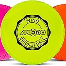Aprodo Wind Cricket Balls - Indoor & Outdoor Soft Training Cricket Ball for Coaching Practice (Pack of 3, Multicolour)-image-3