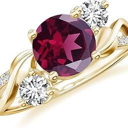 Three Stone Moissanite Engagement Rings for Women 925 Sterling Silver Twisted Solitaire Gemstone Ring Yellow Gold Infinity Wedding Anniversary Ring-image-22