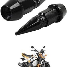 LOVMOTO Universal Spiked Valve Caps,Aluminum Alloy Dustproof and Waterproof Tire Valve Stem Caps, Suitable for Cars, Trucks and Motorcycles (2PCS Black) Comfortable with Na-vi-image-93