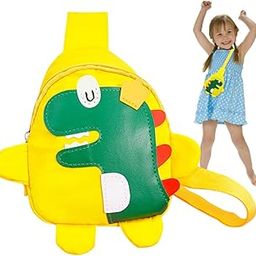 SNOWIE SOFT® Kids Chest Bag Fashion Outdoor Travel Cartoon Print Yellow Mini Crossbody Sling Water Bottle Shoulder Bag for Boys Girls-image-99