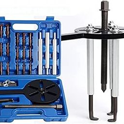 Hetkrishi 21 in 1 Bearing pullers Bearing Puller kit Wheel Bearing Removal Tool kit Gear Puller Tool with Six Different Sizes of Puller Inner Hole Three-jaw Bearing Puller Set-image-39