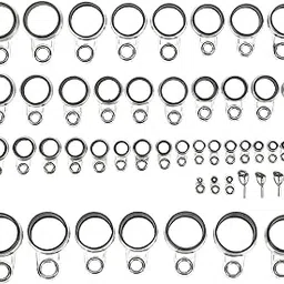 meadawgs Meadawgs® Outdoor Fishing Rod Guides Tips Fishing Line Rod Guide Eyes 49pcs-picture-30