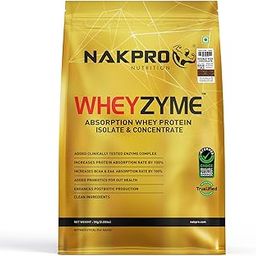 NAKPRO WheyZyme Whey Protein Powder, Double Rich Chocolate, Informed Choice & Trustified Certified | Isolate & Concentrate, Clinally Tested 100% Higher Protein Absorption (1kg, Double Rich Chocolate)-image-49