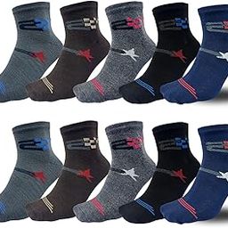 Men’s Cotton Ankle Socks – Pack of 10 Pairs | Soft, Breathable, Odour-Free Everyday Wear for Work, Gym, Travel & Casual Use | Assorted Colors & 6 Designs.-image-1