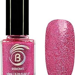 Beromt Purple Love Holographic Nail Polish, Glitter Nail Paint, Nail Art Colors, Gel Effect Nail Polish, Best Nail Polish, High-Shine Long Lasting Non-Toxic Professional Nail Polish, 10ml-524-30