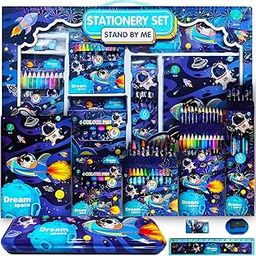Party Propz Space Stationary Kit for Boys - 41 Pcs Space Stationary Items for Boys | Stationary Kit for Kids | Return Gift for Boys | Stationery Set for Boys | Space Stationery Kit-image-2