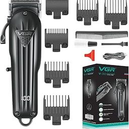 VGR V-282 Salon Series Professional Digital Display Cordless Hair Clipper Electric Hair Cutter Kit Wireless Hair Grooming Trimmers Set, Rechargeable Li-ion Battery 2000mAh 200 minutes Runtime, Blue-image-14