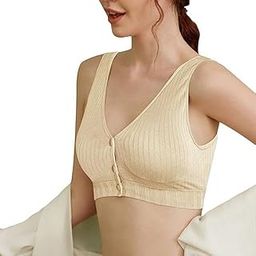 Meizhimi Women Women's Maternity Nursing Cotton Front Button Closure Breastfeeding Pregnancy Bra-image-4