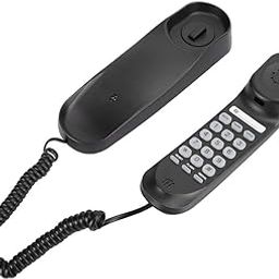 Wired Corded Business Desktop Phone, TC-990 ABS Black Table Mountable Wall Hanging Dual Purpose Telephone for Hotel Guest Room Family Elevator Bathroom-3