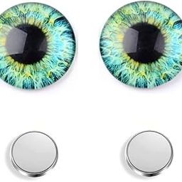 No-Piercing Required 'Silent Owlaris Gaze' Bold Green 10mm Clip-On Magnetic Stud Earrings For Men And Women (ER2843) 1 Pair-image-88