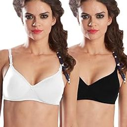 0026 Women's Heavily Padded T Shirt Bra | Seamless, Wire Free, Perfect Design for Low Neckline Outfits | Skin Friendly Polyster Used for All Day Comfort (Pack of 2)-picture-4