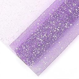 8ft Length/19in Width Snow Net Fabric Roll for Flowers Wrapping, Gift Wrapping, DIY Craft & Decoration (Light Purple, 1 Roll)-image-35