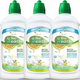U Me N Earth Natural Kitchen Dishwash & Slab Gel Cleaner |Citrus & Tea Tree Oil - Combo Pack of 3 (1.5 L) | Non-Toxic & Biodegradable| Skin Friendly Dish Washing Gel Liquid-image-7