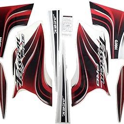 Sticker & Decal for Bike (Multicolor) (Hero Passion PRO_red_blk)-image-38