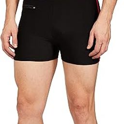 I-SWIM MENS COSTUME IS-5248 BLACK RED MANTONGNI SIZE FREE SIZE WITH GOGGLES SILICONE IS-1600 WITH POUCH BLACK-image-45