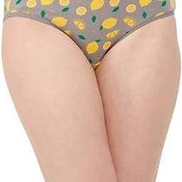 Women's Cotton Low Waist Tutty Fruity Printed Bikini Panty in Grey-image-5