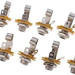 bnf® 6x6.35mm 1/4''Mono Audio Socket Female Connector Panel Mount 10Pcs Silver-picture-26