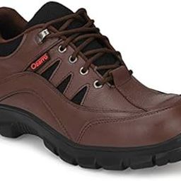 Ozarro Brown Genuine Leather Steel Toe Safety Shoe (S4410) Brown-image-36