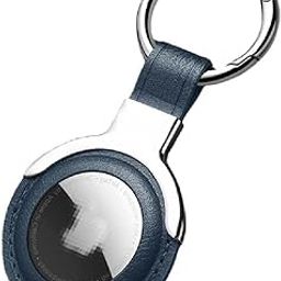 Leather Keychain Cover Metal Housing Anti-lost Holder for Airtags Tracker Sleeve tile tracker case for dog cats remote locator protective sleeve cover anti-lost device keychain liquid silicone-picture-15
