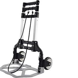 Vaximel 80Kg Folding Portable Stair Climbing Cart Trolley: Portable Luggage Trolley w/Adjustable Handle, Bungee Cord Tri-Wheel, Hand Truck, Lightweight Dolly cart, Luggage Moving for Home & Office-image-15