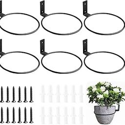 Neiteli 6 Inch Carbon Steel Wall Mount Plant Holder, 6 Pack, Black, Industrial Style, 30 lbs Capacity-image-27