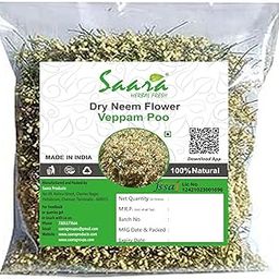 Saara HERBAL FRESH Dried Neem Flower 75g, Dry Veppam Poo, Margosa, Indian Lilac Flower for Tea, Eating, Skin Care, Hiar Care & Health Benefits (pack of 1 x 75g)-image-52