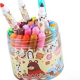 FunBlast Colour Pens - Washable Water Colour Pens, Colouring Kit Art Markers Colour Sketch Pens Set for Kids, Artists Sketching Drawing Materials, Cute Art Supplies (36 Pieces)-image-2