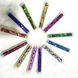 Moon *Exclusive Star Shaped Glitter Sparkle for Decorations for Art Craft (Set of 12 Colours)-image-35