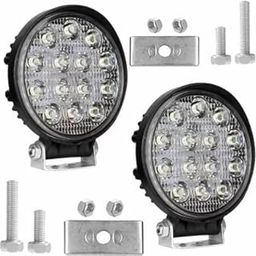 AUTOFASTERS 14 Led Round Fog Light 4 Inches Waterproof off Road Driving Lamp for Car and Motorcycle (12V, White Light, 2 PC)-17